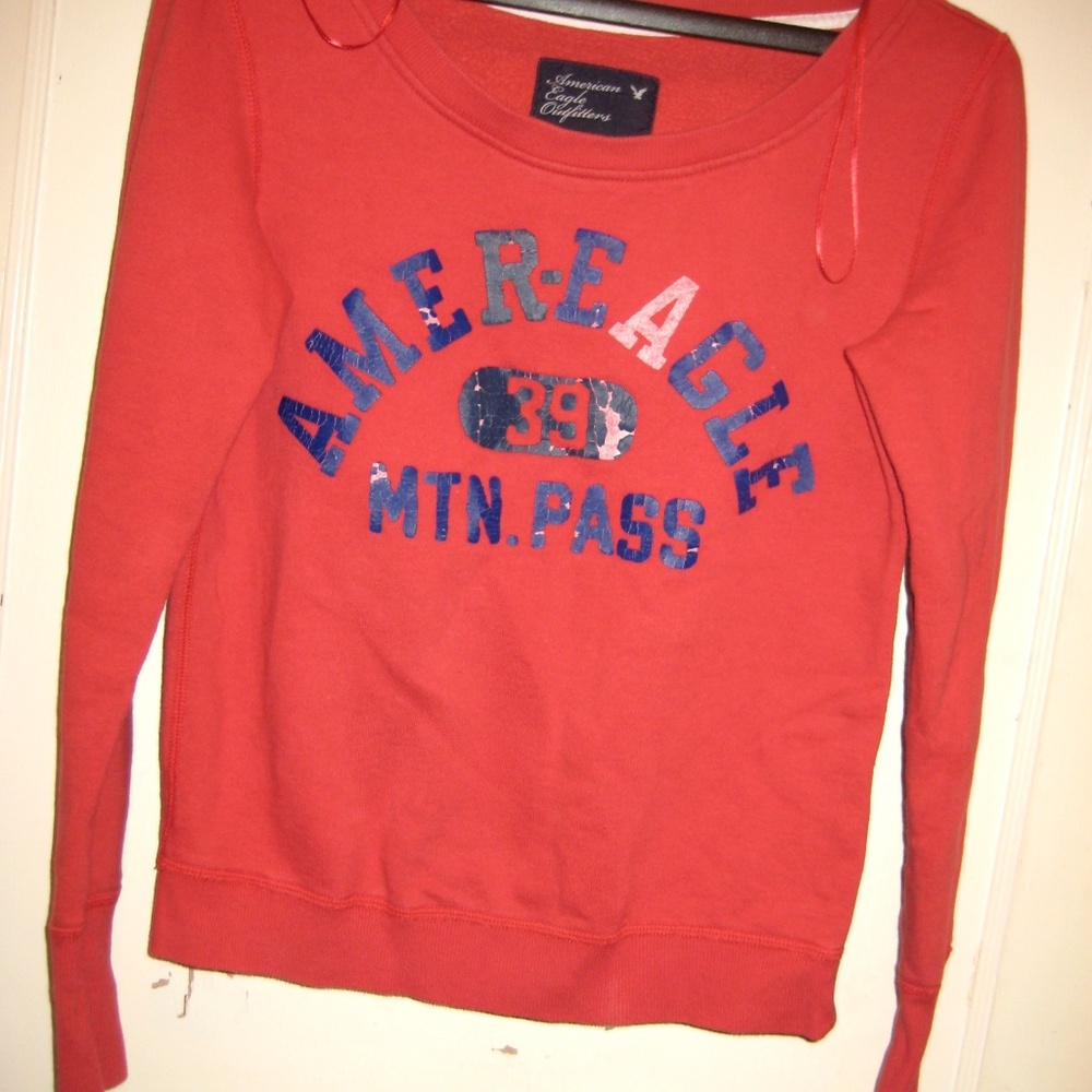 American Eagle sweatshirt boat neck orig emblem XS